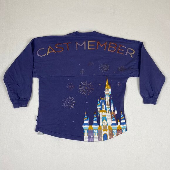 Walt Disney World Cast Member Magical Castle Fireworks Blue Sweatshirt - Picture 1 of 10